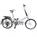 20inch Wheel Folding Bike 6 Speed Mountain Bicycle Cycling Steel Frame Double Disk  Silver - B077F52141